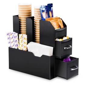 101420004-szqj-us-f1 Szqinji Coffee Condiment Organizer 11-compartment Breakroom Station Or