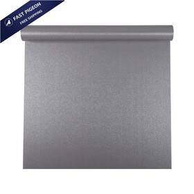 Taogift 030391788720 Self Adhsesive Vinyl Film Brushed Metal Stainless 15.7 Inch W X 117 L Light Grey