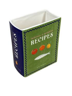 234-13-7735 Target Bullseyes Playground Ceramic Kitchen Utensil Holder 6 Inch Recipes - New