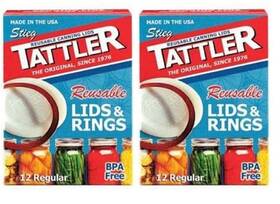 061120 Tattler R1doz Canning Lids 4 Oz Regular Mouth Boxed 2 Pack 061120 Tattler R1doz Canning Lids 4 Oz Regular Mouth Boxed 2 Pack