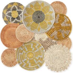 Dk-tatuo-sfry7j48 Tatuo 11 Pcs Boho Wall Basket Decor Decorative Bulrush Woven