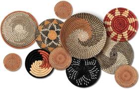 Tatuo-ksdfgdsf0724fgsd Tatuo 11 Pcs Boho Wall Basket Decor Decorative Bulrush Woven Tatuo-ksdfgdsf0724fgsd Tatuo 11 Pcs Boho Wall Basket Decor Decorative Bulrush Woven
