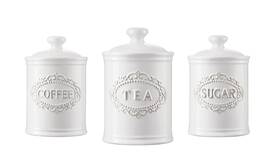 Tawches 717981213816 Relief Vine Ceramic Canisters Sets For The Kitchen Countertop Set Of 3 Ai