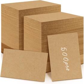 Tecmisse-220215-1 Tecmisse 500 Sheets Blank Kraft 3x5 Index Cards Heavy Note Inches Brown