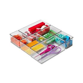 The322980157048 The Home Edit 6 Piece Kitchen Drawer Clear Plastic Storage System
