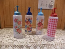 The Pioneer Woman Condiment Dispenser Plastic Squeeze Bottles-set Of 4-new