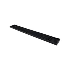 Plbm027bl Thunder Group 789313217120 Bar Mat 3-1/4 Inch X 27 Non-slip Dual Receptacle Ends Plastic Black