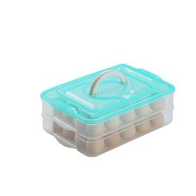 Tian Chen 971447402495 Deviled Egg Tray With Lid 2-layer Food Storage Container Handle H