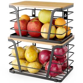 Bgl030b Tidiiabode 2 Pack Extra Large Pantry Storage Organizers Baskets Organ