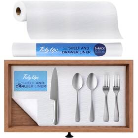 Tu68372 Tidyups Self Adhesive Shelf Liner 2-pack 10.75in X 6ft Absorbent Felt Cabinet Li
