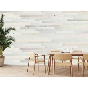 Timberchic 857518007430 1/8x 3x 12-42 Inch White Wooden Self-adhesive Peel And Stick Decorative Wall Panel Timberchic 857518007430 1/8x 3x 12-42 Inch White Wooden Self-adhesive Peel And Stick Decorative Wall Panel