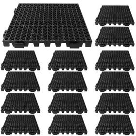 Boo-tioncy-5829 Tioncy 14 Pcs Bar Countertop Non-slip Rubber Mats 12x12 Inch Black For Bartendin