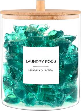Tipgo-fj-64oz Tipgo Glass Jars For Laundry Room Organization 67.6 Ounces Clear Tipgo-fj-64oz Tipgo Glass Jars For Laundry Room Organization 67.6 Ounces Clear