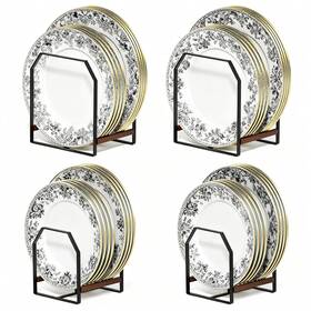 7760 Tipsytree 4 Pack Plate Organizer For Cabinet Arched Metal Dish Holder Rack 7760 Tipsytree 4 Pack Plate Organizer For Cabinet Arched Metal Dish Holder Rack