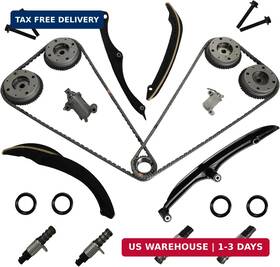 Tkuasweb Qm-tck-fd3500-001 Hl3z6268a Timing Chain Kit With Vvt Sprocket Tensioner Phaser Solenoid Fit For Ford