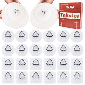 0046 Tnkcter 40 Pack Invisible Adhesive Plate Hangers For The Large Transparent 0046 Tnkcter 40 Pack Invisible Adhesive Plate Hangers For The Large Transparent