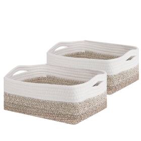 Stbk001 Tobulkirl 2 Pack Storage Baskets For Organizing Small Bins Shelves Woven