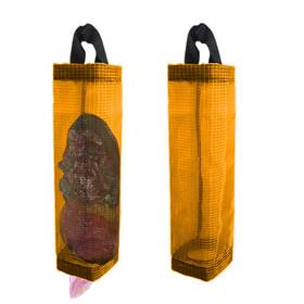 Pbhyellow01 Togetrue Plastic Bag Holder Mesh Grocery Hanging Storage Disp Pbhyellow01 Togetrue Plastic Bag Holder Mesh Grocery Hanging Storage Disp