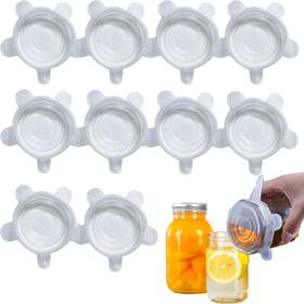 Hy0030 Tokyo Blade 10 Pack Silicone Stretch Lids Reusable For Mason Clear Hy0030 Tokyo Blade 10 Pack Silicone Stretch Lids Reusable For Mason Clear