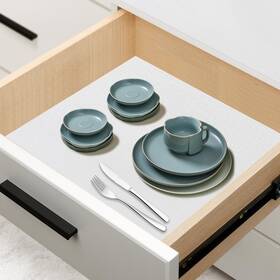 Pvcsl00130300 Tolstou Shelf Liners For Kitchen Cabinets Non-adhesive 12in X 10ft White Cabinet L Inch