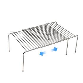 Tomorotec 810027644237 Space-saving Stainless Steel Storage Rack 12.8-22.8 In Silver Ea Tomorotec 810027644237 Space-saving Stainless Steel Storage Rack 12.8-22.8 In Silver Ea