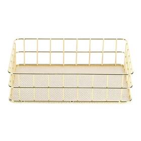 Tomotato0af63r7dkx-11 Tomotato Wire Mesh Basket Multifunctional Golden Iron Storage Large Gold