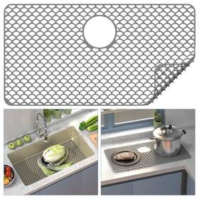 Toovem A Family Of Manufacturers 745278646559 Sink Protectors For Kitchen 28.6 Inch X 14.5 Large Silicone Mat Heat Resist