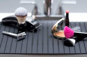 Top-it 197644897704 Sink Mat For More Counter Space. Rollable Cover. Makeup Organizer Mat. M