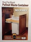 4wctm-1821 Top Trash Wood Container Rev--shelf 35 Mount Pull Quart Waste