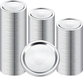 B08zs9s1r4 Topbooc Ca Canning Lids For Ball Kerr Jars - Split-type Wide Mouth 100 Pcs Silver