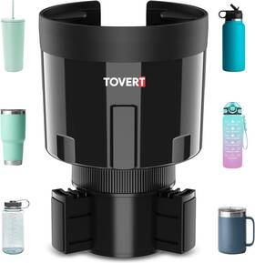 Tovert 601958410288 Car Cup Holder Expander Adapter Adjustable Base Offset Function - Fits Bott