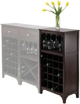 92729 Trading Inc. Ancona 37.52-inch X 19.09-inch 12.6-inch 20-bottle Modular Wine Cabinet With G