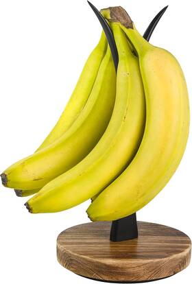605427 Tribello Modern Farmhouse Banana Holder For Kitchen 6 X 11 Inches Black