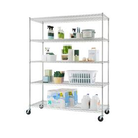 Trinity 813831020402 Basics Ecostorage 5-tier 60x24x72 Wire Shelving With Chrome