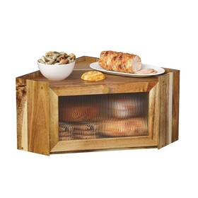 Tr0066 Trironsun Stylish Acacia Corner Bamboo Bread Box For Kitchen Counter Large Capacity Rus Tr0066 Trironsun Stylish Acacia Corner Bamboo Bread Box For Kitchen Counter Large Capacity Rus