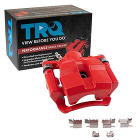Cla40369 Trq Rear Right Brake Caliper With Bracket Performance Red Passenger Side Compati