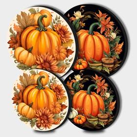 Ts0403-hl700ml-b757 Tucocoo Autumn Pumpkin Electric Stove Burner Covers 4 Pcs Halloween Decor Round S