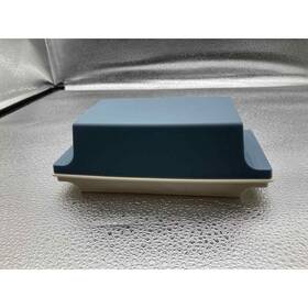 1511-1 Tupperware 1512-4 Vtg 2 Stick Butter Dish Holder Blue Top / Almond Base