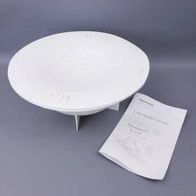 3105 Tupperware Large 13 Inch Double Colander 3 Quart Strainer Cover 2 Piece White #3105 3105 Tupperware Large 13 Inch Double Colander 3 Quart Strainer Cover 2 Piece White #3105