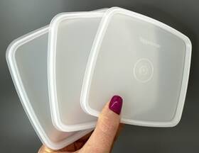 310k-41 Tupperware #310k-41/38 3 Replacement Lid Seal 5 1/8 Inch Rectangle Sheer White Imper