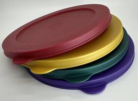 4734 Tupperware Set Of 4 Sheerly Elegant Preludio Replacement Lid Seal 6.5 Inch #4734 Vtg