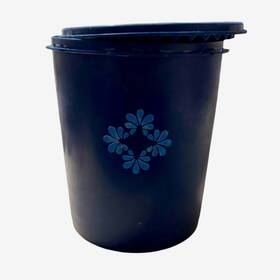 807-6 Tupperware Vintage Dark Blue Canister With Lid Flour Cookies Storage