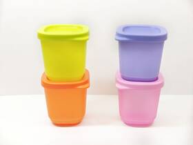 Twas15 Tupperware 4 Pc Small 110 Ml Fridge N Take Away Containers Cubix