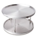 S2293 Turntable Table Susan Steel Top Lazy Stainless 2 Portable Tier