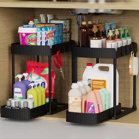 Ukeetap 602835559298 2 Pack Multi-purpose Pull-out Storage Organizers Under Sink Organizer Ukeetap 602835559298 2 Pack Multi-purpose Pull-out Storage Organizers Under Sink Organizer