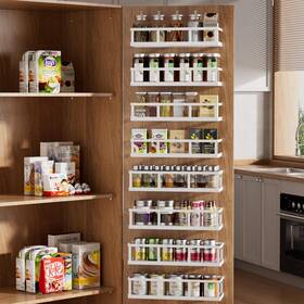Bghlxlj-8pcb Umomi Over The Door Pantry Organizer 8 Pack Spice Rack Wall Mounted And Hanging Stor