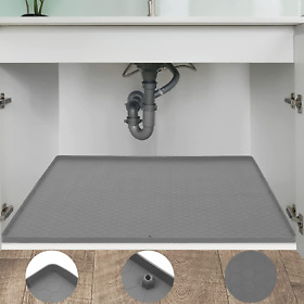 Under Sink Mat Kitchen Mats Cabinet Liner Silicone Drip Tray 34inch X 22inch Un