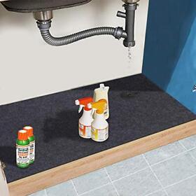 Under The Sink Mat Cabinet Absorbent Waterproof Protects Cabinets