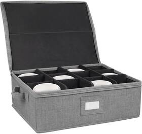 Mcsbx001 Unison Kitchen Cup And Mug Storage Container With Hard Top Dividers Stackable Coffee O