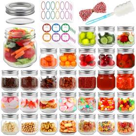 Cb-msg08-a01-sp Urspeedteklive 30 Pack Mason Jars 8 Oz With Regular Lids And Bands Clear